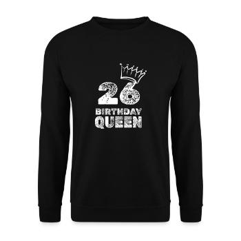 Geburtstag 26 - Unisex Pullover - Schwarz - Vorne - Alina (178cm) & Michal (187cm)