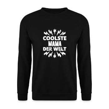 Coolste Mama der Welt - Unisex Pullover - Schwarz - Vorne - Alina (178cm) & Michal (187cm)