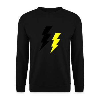 blitze thunder - Unisex Pullover - Schwarz - Vorne - Alina (178cm) & Michal (187cm)