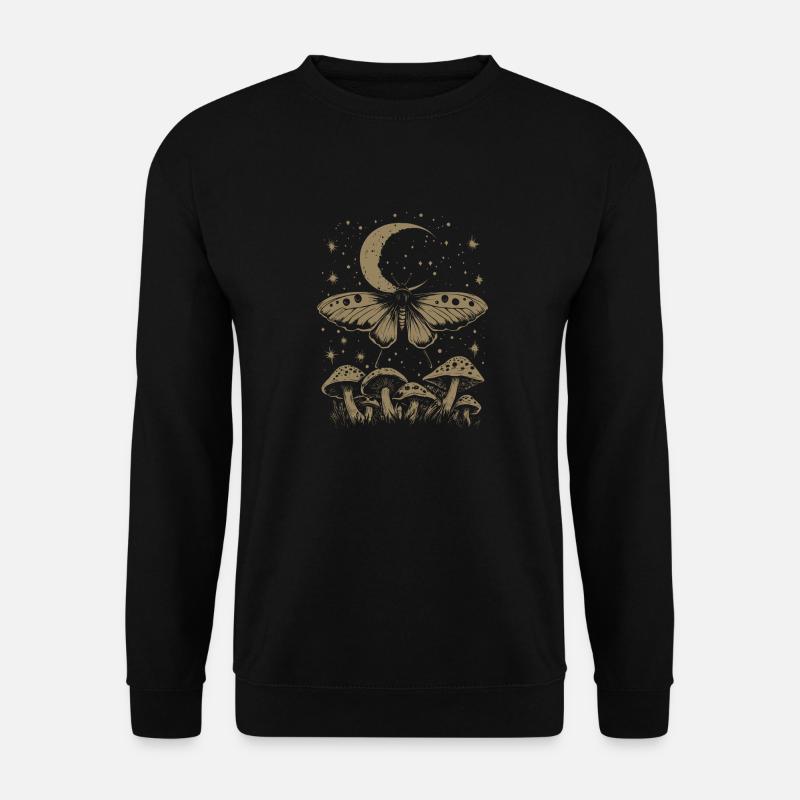 Motte Fairycore Goth Grunge Pilze - Unisex Pullover - Schwarz