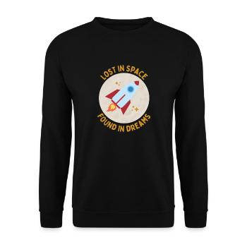 Lost in Space, Found in Dreams - Unisex Sweatshirt - black - Front - Alina (178cm) & Michal (187cm)