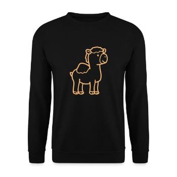 Bande dessinée de chameau - Sweat-shirt Unisexe - noir - Devant - Alina (178cm) & Michal (187cm)