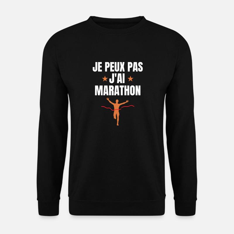 Ich kann keinen Marathon haben - Unisex Pullover - Schwarz