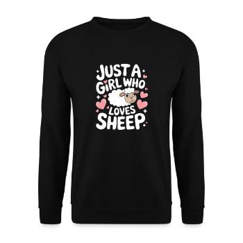 Sheep Sheep Farmer Lamb Farmer - Unisex Sweatshirt - black - Front - Alina (178cm) & Michal (187cm)