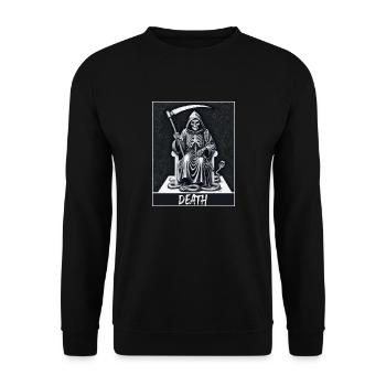 Carte de tarot mort squelette Magie - Sweat-shirt Unisexe - noir - Devant - Alina (178cm) & Michal (187cm)