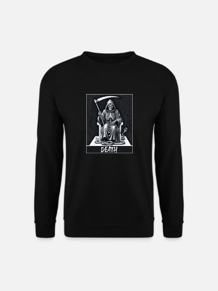 Tarot card death skeleton Magic - Unisex Sweatshirt - black