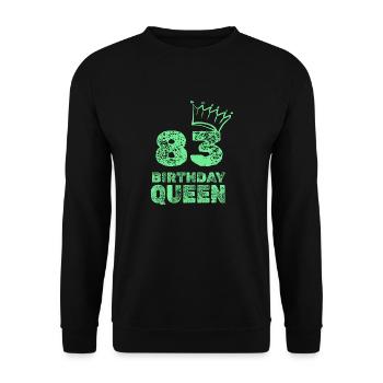 Birthday 83 - Unisex Sweatshirt - black - Front - Alina (178cm) & Michal (187cm)