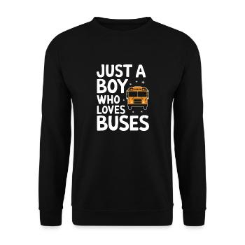 Bus Busfahrer Schulbus - Unisex Pullover - Schwarz - Vorne - Alina (178cm) & Michal (187cm)
