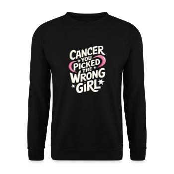 Sensibilisation au cancer Cancer Cancer du sein - Sweat-shirt Unisexe - noir - Devant - Alina (178cm) & Michal (187cm)