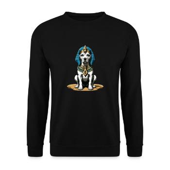 Chien Pharaon Chien Égypte Pyramide Cadeau - Sweat-shirt Unisexe - noir - Devant - Alina (178cm) & Michal (187cm)
