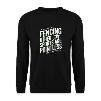 Fencing Fencers - Unisex Sweatshirt - black - Front - Alina (178cm) & Michal (187cm)