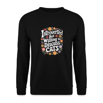 Introvert, antisocial, introvert - Unisex Sweatshirt - black - Front - Alina (178cm) & Michal (187cm)