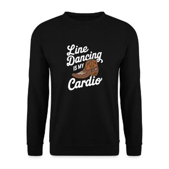 Line Dancing Dancing Dancers - Unisex Sweatshirt - black - Front - Alina (178cm) & Michal (187cm)