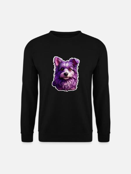 Cute dog in modern design - Unisex Sweatshirt - black