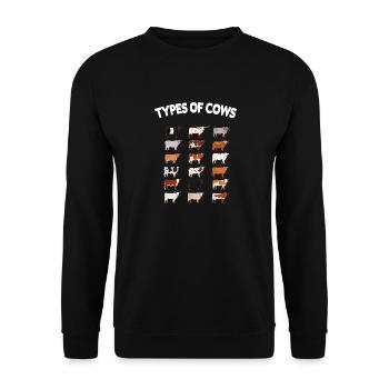 Types Of Cows Cattle Of The World Cow Cattle Cows - Sweat-shirt Unisexe - noir - Devant - Alina (178cm) & Michal (187cm)