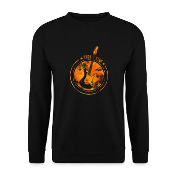 Rock Star Orange - Sweat-shirt Unisexe - noir - Devant - Alina (178cm) & Michal (187cm)
