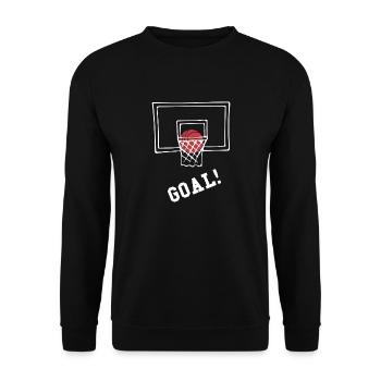 Basketball Goal - Unisex Sweatshirt - black - Front - Alina (178cm) & Michal (187cm)