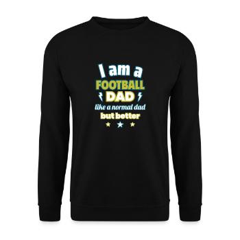 Je suis un papa footballeur, cadeau de fête des pères - Sweat-shirt Unisexe - noir - Devant - Alina (178cm) & Michal (187cm)
