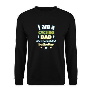 Papa RADFAHRER, Vatertagsgeschenk,Radfahren,Sport - Unisex Pullover - Schwarz - Vorne - Alina (178cm) & Michal (187cm)