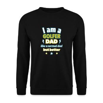 Papa GOLFER,Vatertagsgeschenk,Golf,Sport - Unisex Pullover - Schwarz - Vorne - Alina (178cm) & Michal (187cm)
