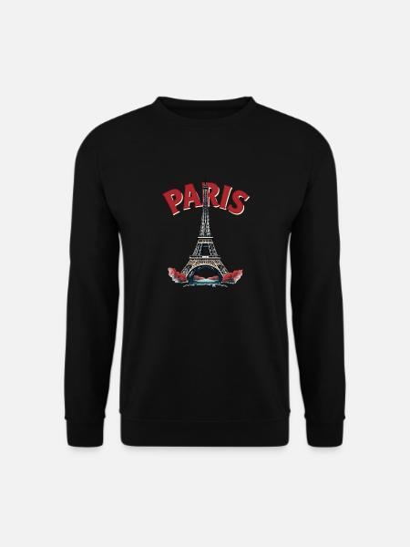 Eiffel Tower, Paris, retro - Unisex Sweatshirt - black