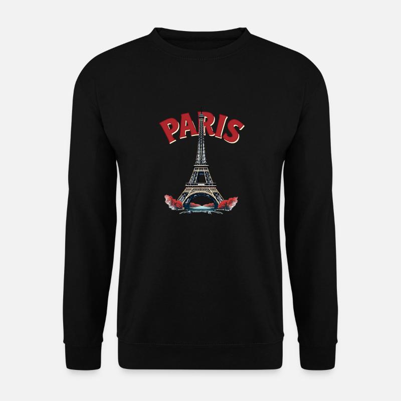 Eiffel Tower, Paris, retro - Unisex Sweatshirt - black