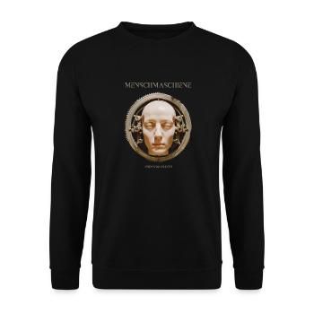 MenschMaschiene 1.0 - Unisex Pullover - Schwarz - Vorne - Alina (178cm) & Michal (187cm)