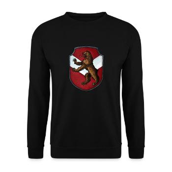 Coat of arms bear - Unisex Sweatshirt - black - Front - Alina (178cm) & Michal (187cm)