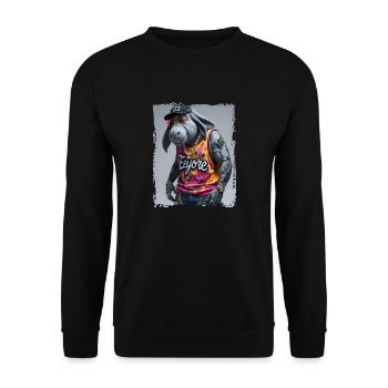 hip hop Eeyore rapper - Unisex Sweatshirt - black - Front - Alina (178cm) & Michal (187cm)