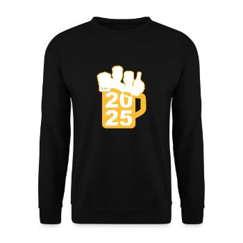 Bier Liga Logo 2025 Maßkrug - Unisex Pullover - Schwarz - Vorne - Alina (178cm) & Michal (187cm)