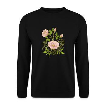 Fleur - Sweat-shirt Unisexe - noir - Devant - Alina (178cm) & Michal (187cm)