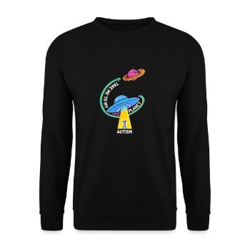 Take me to my home planet - Autism - Unisex Pullover - Schwarz - Vorne - Alina (178cm) & Michal (187cm)