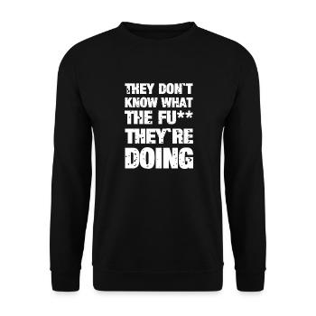 They don't know - Unisex Sweatshirt - black - Front - Alina (178cm) & Michal (187cm)
