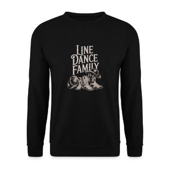 Line Dance Family Dad Mom Kids - Unisex Sweatshirt - black - Front - Alina (178cm) & Michal (187cm)