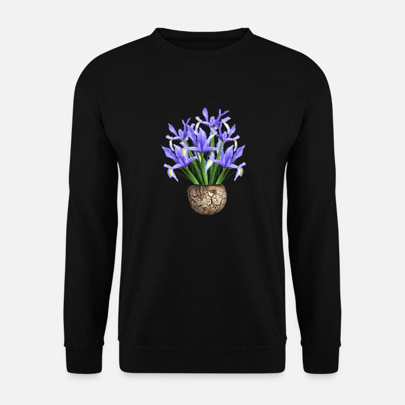 flowers lilies tulips orchids sunflower dahlia ger - Unisex Pullover - Schwarz