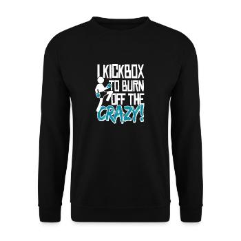 Kickboxing Slogan Kickboxer Boxing Kick Boxing - Unisex Sweatshirt - black - Front - Alina (178cm) & Michal (187cm)