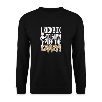 Kickboxing Slogan Kickboxer Boxing Kick Boxing - Unisex Sweatshirt - black - Front - Alina (178cm) & Michal (187cm)