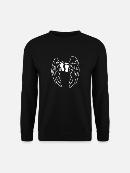Baby Füße Flügel - Unisex Pullover - Schwarz