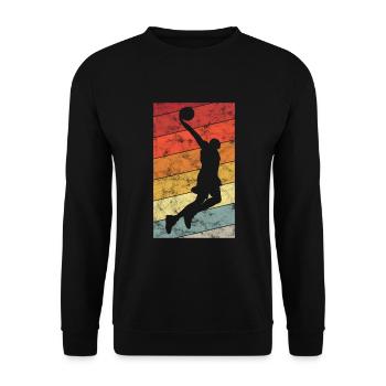 Basket basket basket basketball basketteur basketteur - Sweat-shirt Unisexe - noir - Devant - Alina (178cm) & Michal (187cm)