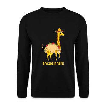 Mexican Food Fiesta Taco Tacogiraffe - Unisex Sweatshirt - black - Front - Alina (178cm) & Michal (187cm)