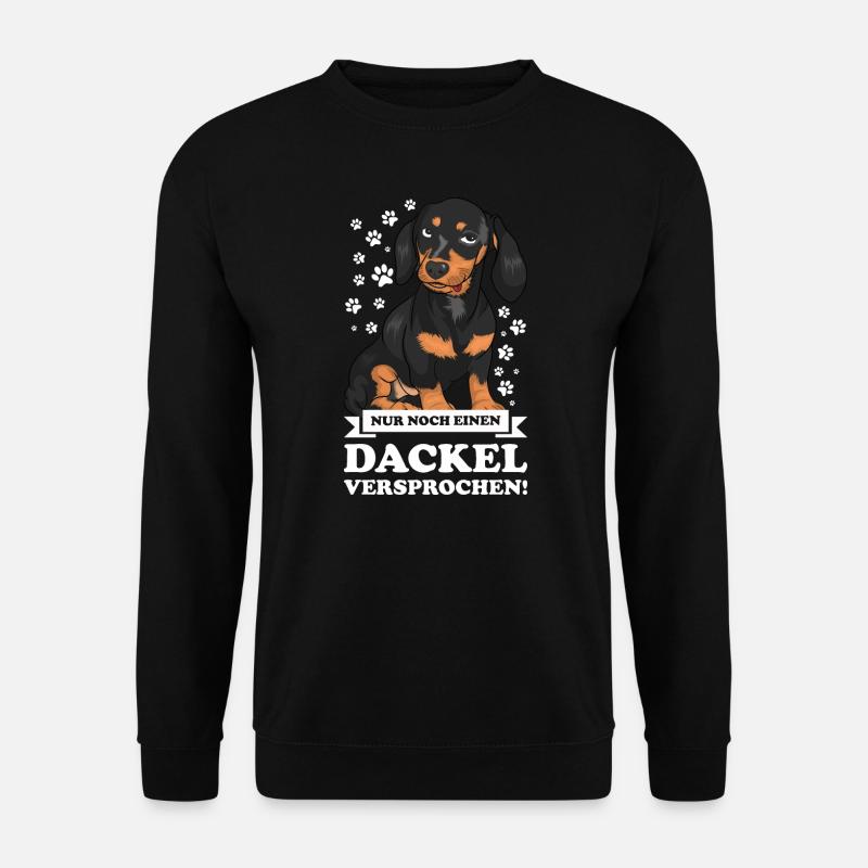 Dackel Hund Dackel Liebhaber Geschenk - Unisex Pullover - Schwarz