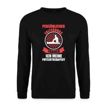 Physiotherapeut Beruf Physio Geschenk - Unisex Pullover - Schwarz - Vorne - Alina (178cm) & Michal (187cm)