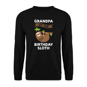 Geburtstag Opa Großvater Geschenk - Unisex Pullover - Schwarz - Vorne - Alina (178cm) & Michal (187cm)