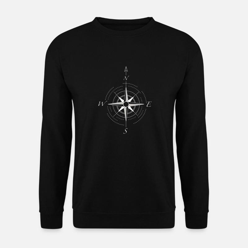 Compass white - Unisex Sweatshirt - black