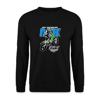 Moto Cross - Motocross - Supercross - MX - SX - Unisex Pullover - Schwarz - Vorne - Alina (178cm) & Michal (187cm)