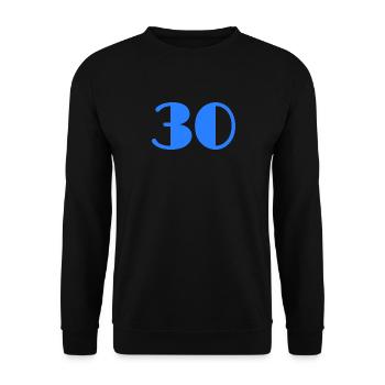 30 YEARS. 30. 30th ANNIVERSARY. 30 YEARS ANNIVERSARY - Unisex Sweatshirt - black - Front - Alina (178cm) & Michal (187cm)