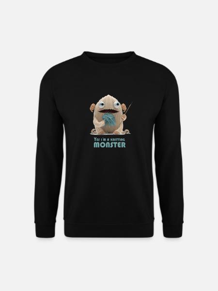 knitting monster - Unisex sweater - sort