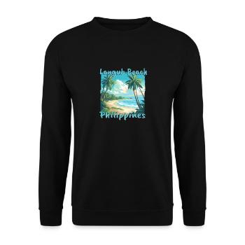 Langub Beach, Philippines - Grunge style for the - Unisex Sweatshirt - black - Front - Alina (178cm) & Michal (187cm)