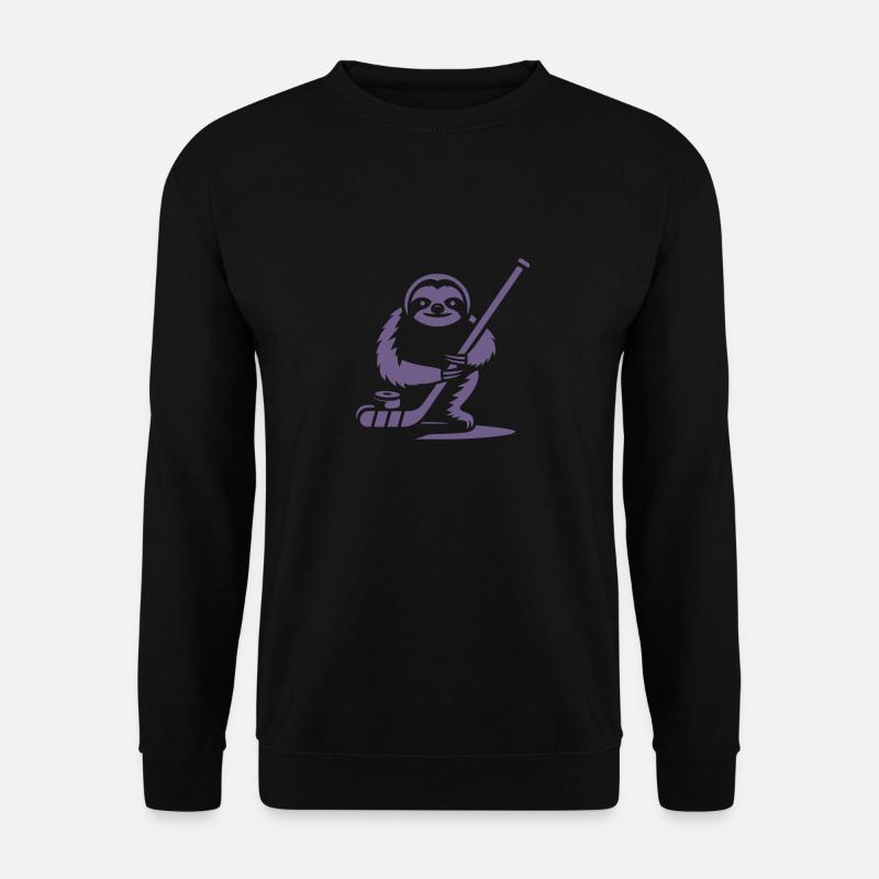 Sloth Ice Hockey Silhouette - Unisex Sweatshirt - black