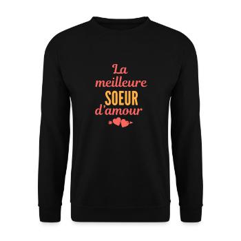 la meilleure sœur d'amour - Sweat-shirt Unisexe - noir - Devant - Alina (178cm) & Michal (187cm)